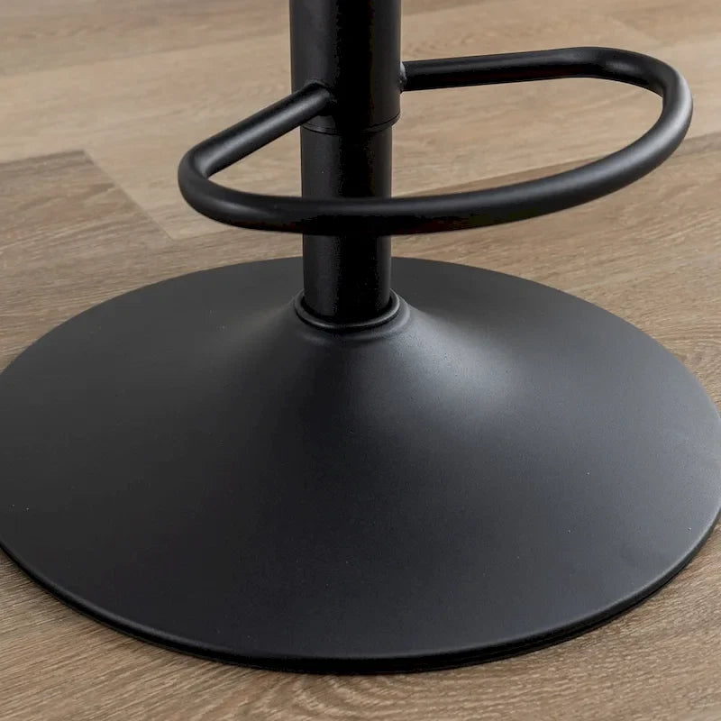 Lot de 2 tabourets de bar pivotants – Noir/Naturel, assise en tissu, hauteur réglable