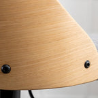 Lot de 2 tabourets de bar pivotants – Noir/Naturel, assise en tissu, hauteur réglable