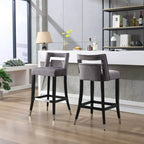 Suede Velvet Barstool with nailheads Dining Room Chair