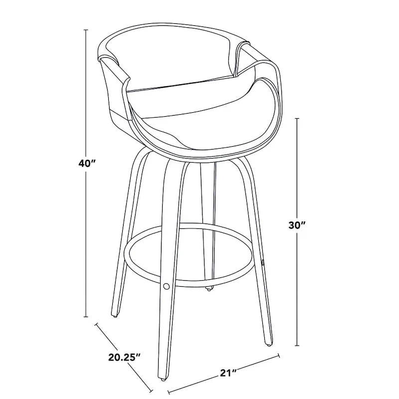 Tabouret de bar pivotant 76 cm avec pieds en bois courbé, crème/gris/anthracite/bleu, lot de 2