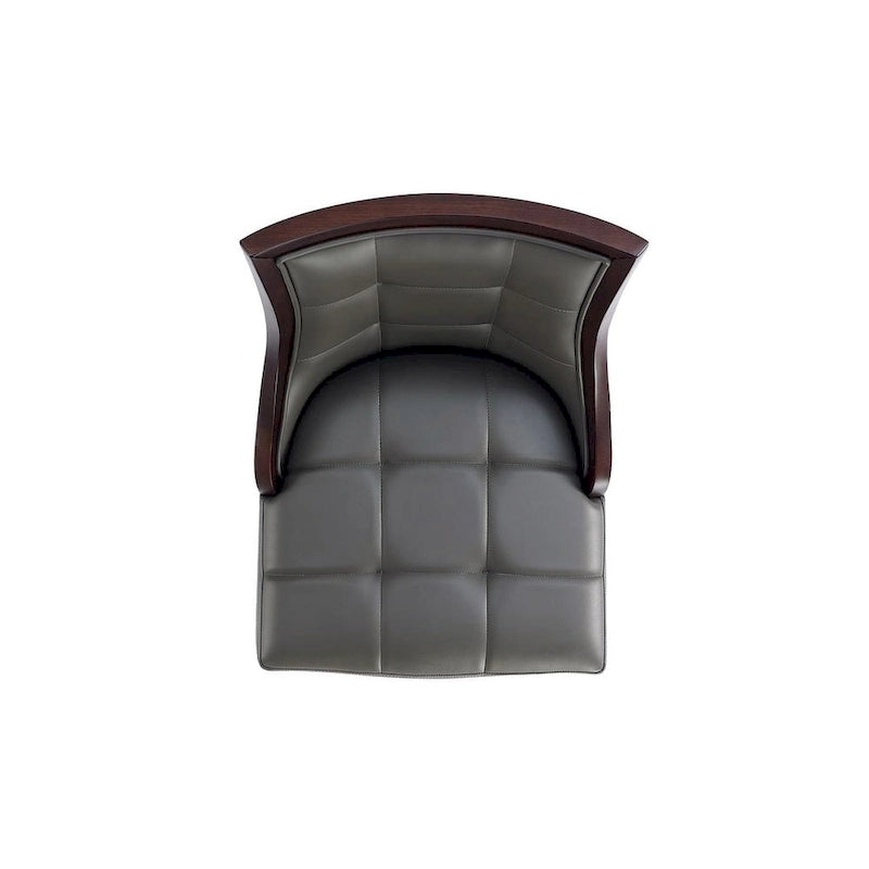Tabouret de bar avec dossier en noyer, lot de 3 – Blanc nacré / Bronze / Crème / Gris