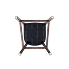 Tabouret de bar avec dossier en noyer, lot de 3 – Blanc nacré / Bronze / Crème / Gris