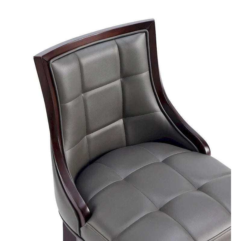 Tabouret de bar avec dossier en noyer, lot de 3 – Blanc nacré / Bronze / Crème / Gris