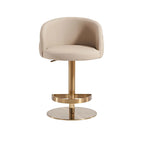 Tabouret de bar en PU kaki, pivotant et réglable en hauteur, siège unique — Or/Noir