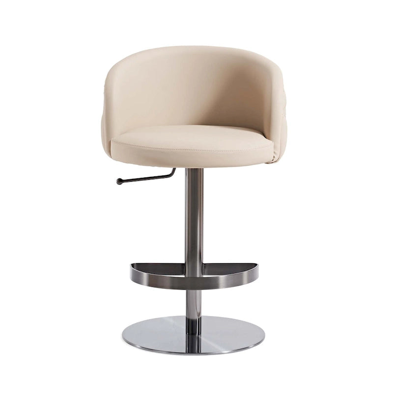 Tabouret de bar en PU kaki, pivotant et réglable en hauteur, siège unique — Or/Noir