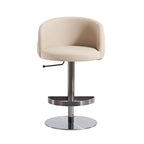 Tabouret de bar en PU kaki, pivotant et réglable en hauteur, siège unique — Or/Noir