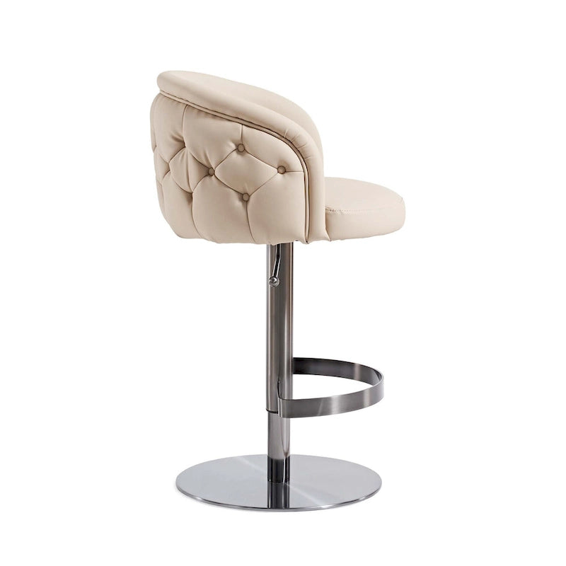 Tabouret de bar en PU kaki, pivotant et réglable en hauteur, siège unique — Or/Noir