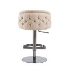 Tabouret de bar en PU kaki, pivotant et réglable en hauteur, siège unique — Or/Noir
