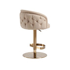 Tabouret de bar en PU kaki, pivotant et réglable en hauteur, siège unique — Or/Noir