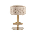 Tabouret de bar en PU kaki, pivotant et réglable en hauteur, siège unique — Or/Noir