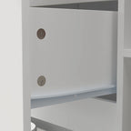 Îlot de cuisine blanc double face avec rangement, pour 6 à 8 personnes, 210 cm