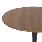 Table de bistrot ronde marron/gris-doré/noire avec pied central – Jusqu'à 3 places