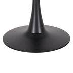 Table de bistrot ronde marron/gris-doré/noire avec pied central – Jusqu'à 3 places