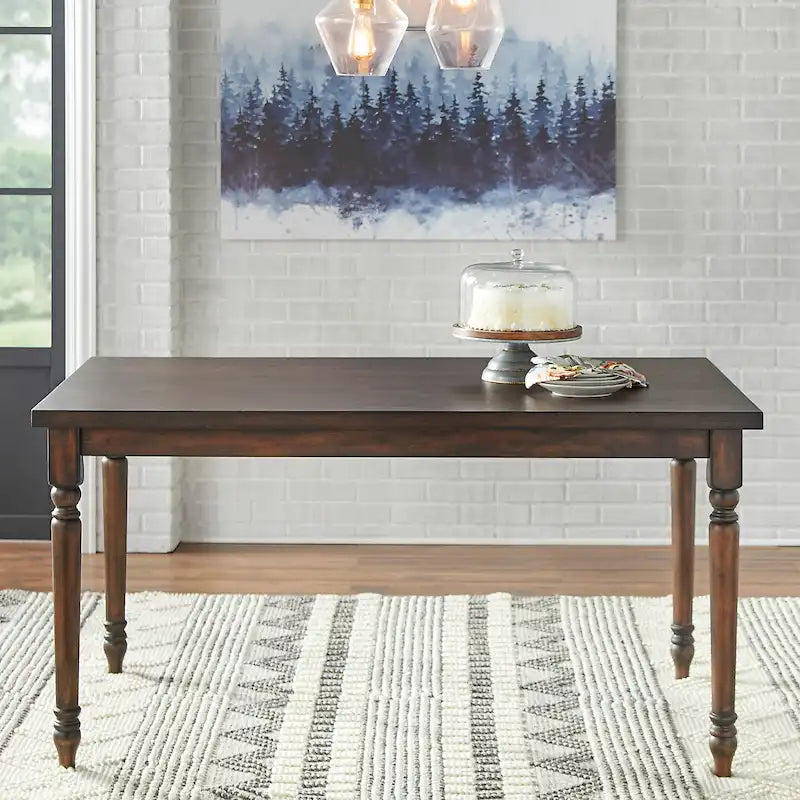 Table à manger rectangulaire Gris patiné / Marron rustique / Bois flotté, 4 à 6 places