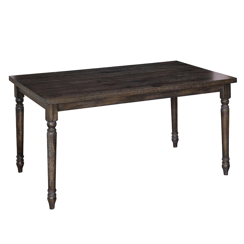 Table à manger rectangulaire Gris patiné / Marron rustique / Bois flotté, 4 à 6 places