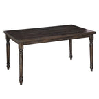 Table à manger rectangulaire Gris patiné / Marron rustique / Bois flotté, 4 à 6 places