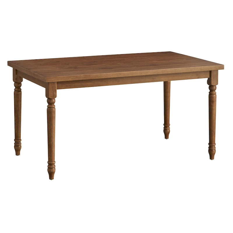 Table à manger rectangulaire Gris patiné / Marron rustique / Bois flotté, 4 à 6 places