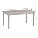 Table à manger rectangulaire Gris patiné / Marron rustique / Bois flotté, 4 à 6 places