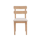 Chaise de salle à manger avec dossier en échelle de ferme, noir/naturel, lot de 2