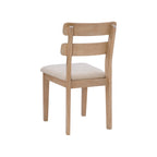 Chaise de salle à manger avec dossier en échelle de ferme, noir/naturel, lot de 2
