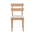 Chaise de salle à manger avec dossier en échelle de ferme, noir/naturel, lot de 2