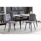 Chaises de salle à manger en velours, style mi-siècle, lot de 2