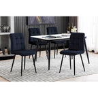 Chaises de salle à manger en velours, style mi-siècle, lot de 2