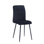 Chaises de salle à manger en velours, style mi-siècle, lot de 2