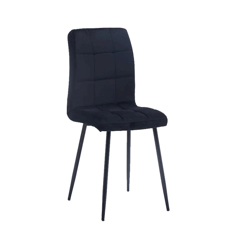 Chaises de salle à manger en velours, style mi-siècle, lot de 2