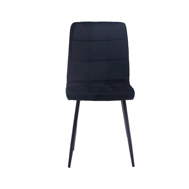 Chaises de salle à manger en velours, style mi-siècle, lot de 2