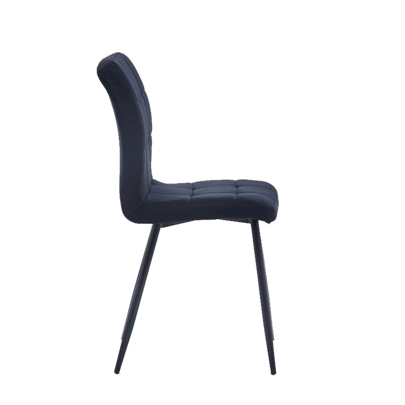 Chaises de salle à manger en velours, style mi-siècle, lot de 2