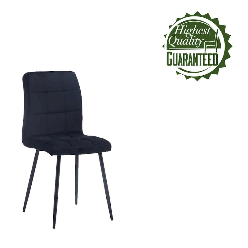 Chaises de salle à manger en velours, style mi-siècle, lot de 2