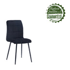 Chaises de salle à manger en velours, style mi-siècle, lot de 2