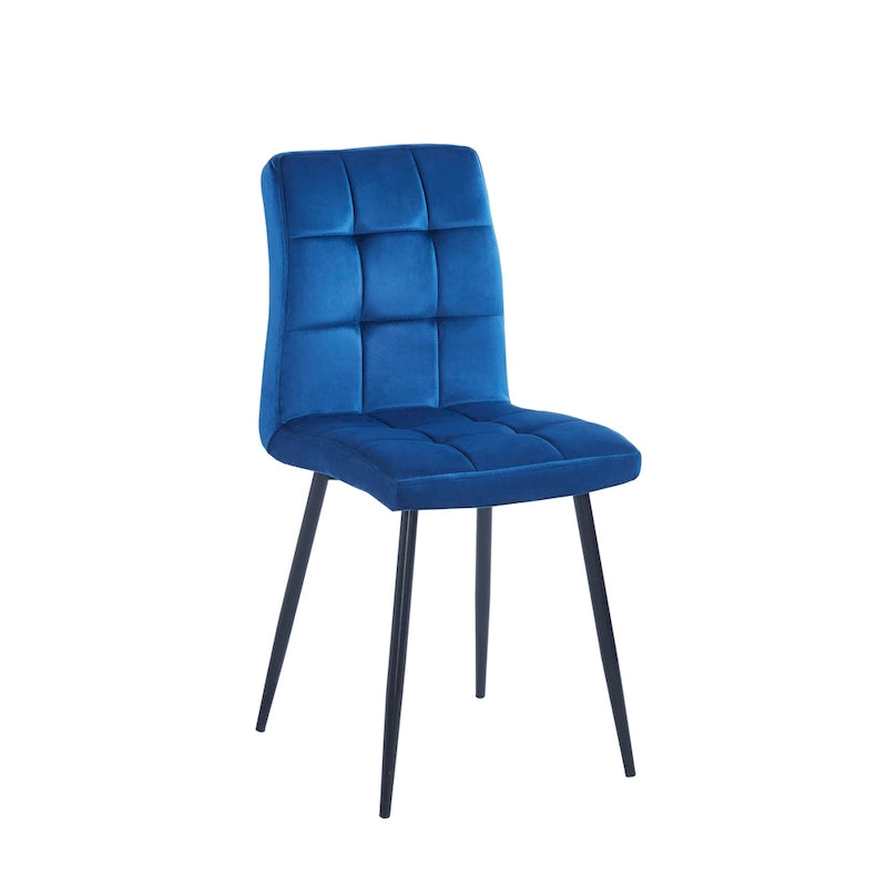 Chaises de salle à manger en velours, style mi-siècle, lot de 2