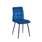 Chaises de salle à manger en velours, style mi-siècle, lot de 2