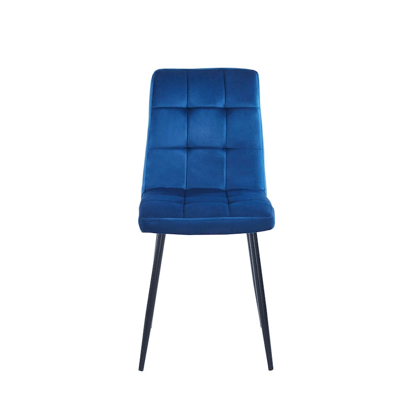Chaises de salle à manger en velours, style mi-siècle, lot de 2