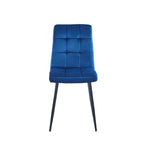 Chaises de salle à manger en velours, style mi-siècle, lot de 2