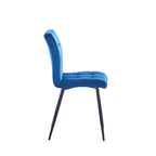 Chaises de salle à manger en velours, style mi-siècle, lot de 2