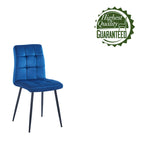Chaises de salle à manger en velours, style mi-siècle, lot de 2