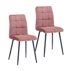 Chaises de salle à manger en velours, style mi-siècle, lot de 2