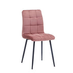 Chaises de salle à manger en velours, style mi-siècle, lot de 2