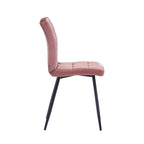 Chaises de salle à manger en velours, style mi-siècle, lot de 2
