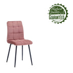 Chaises de salle à manger en velours, style mi-siècle, lot de 2