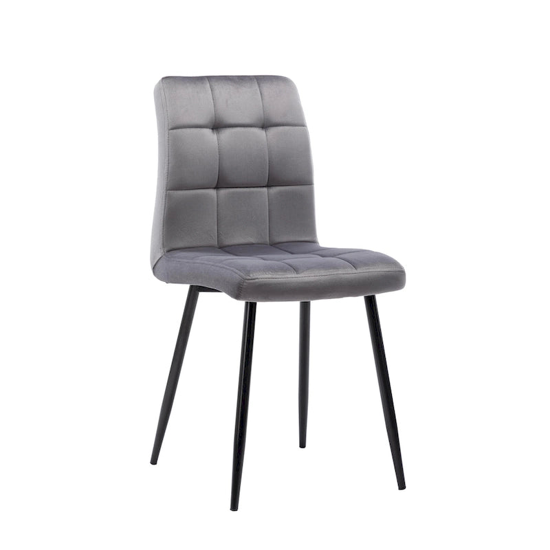 Chaises de salle à manger en velours, style mi-siècle, lot de 2
