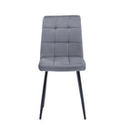 Chaises de salle à manger en velours, style mi-siècle, lot de 2