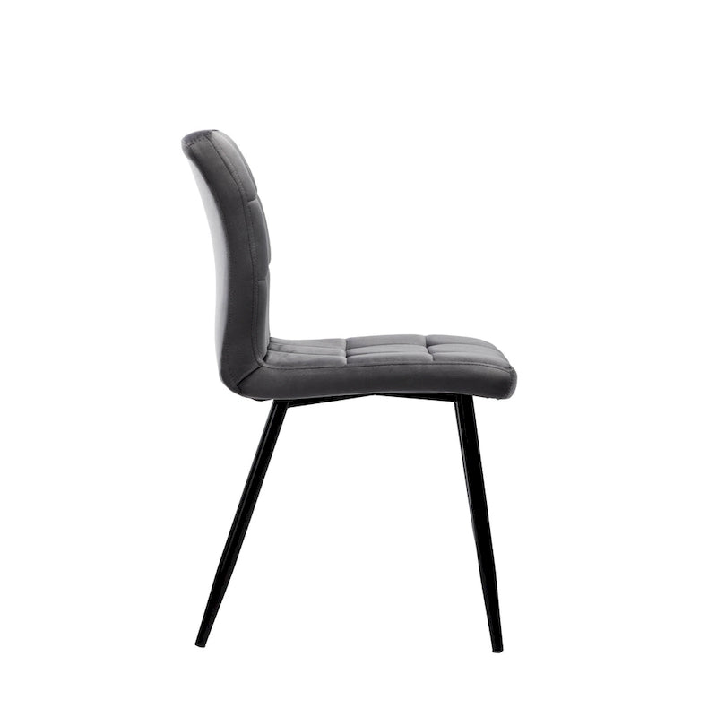 Chaises de salle à manger en velours, style mi-siècle, lot de 2