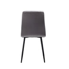 Chaises de salle à manger en velours, style mi-siècle, lot de 2