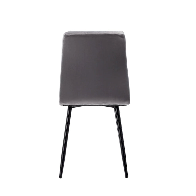Chaises de salle à manger en velours, style mi-siècle, lot de 2
