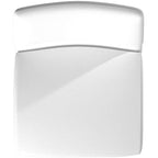 Chaise de salle à manger pivotante en similicuir avec piètement chromé, blanc/noir, lot de 2