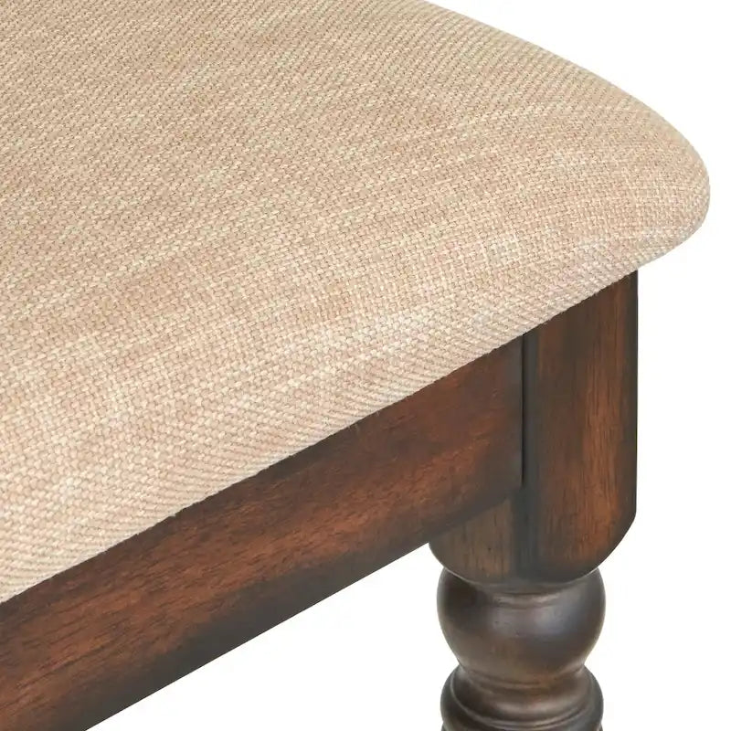 Chaise de salle à manger de ferme avec coussin, gris patiné / marron rustique / bois flotté, lot de 2